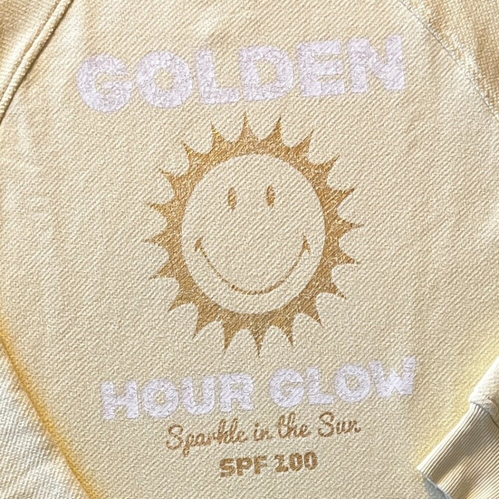 Aerie // The Smiley Company // OVERSIZED Pullover // Butter Yellow